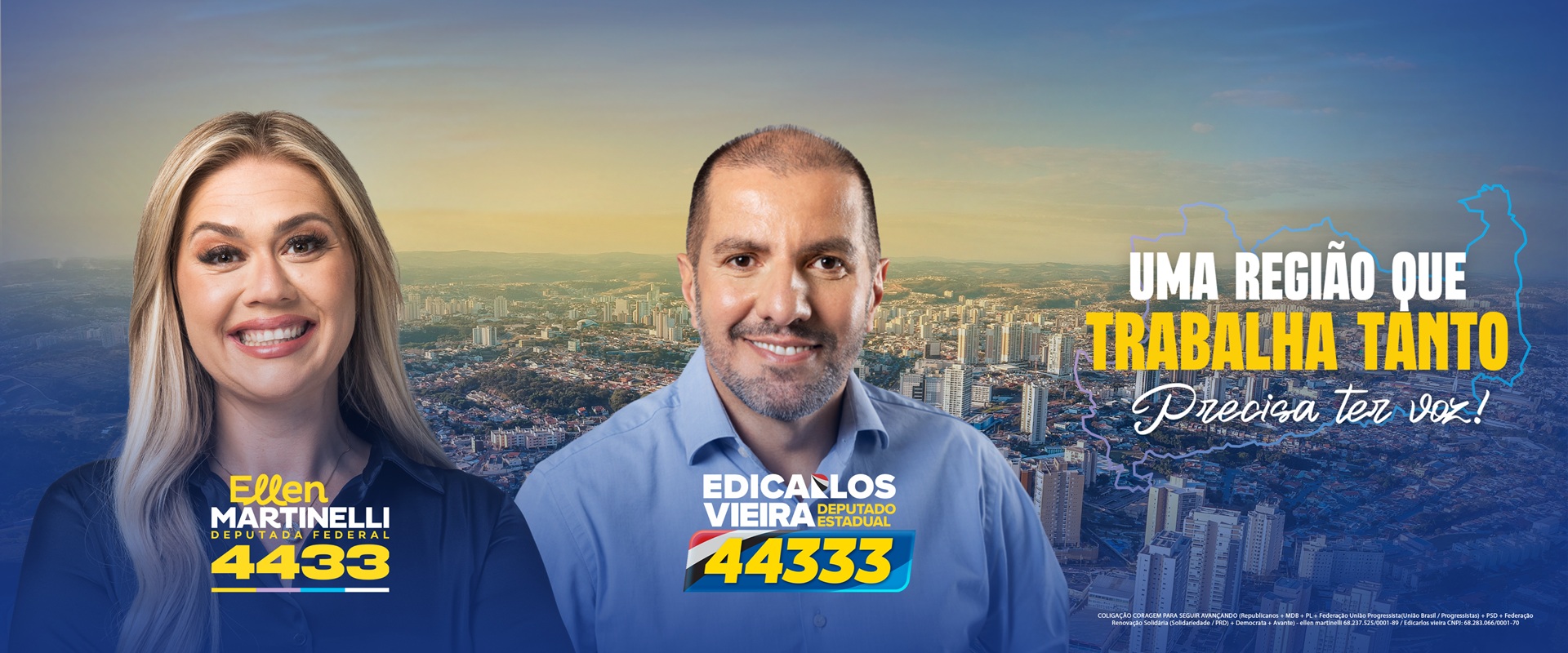 Edicarlos Vieira — Deputado Estadual 44333 · Mais força para a nossa região avançar